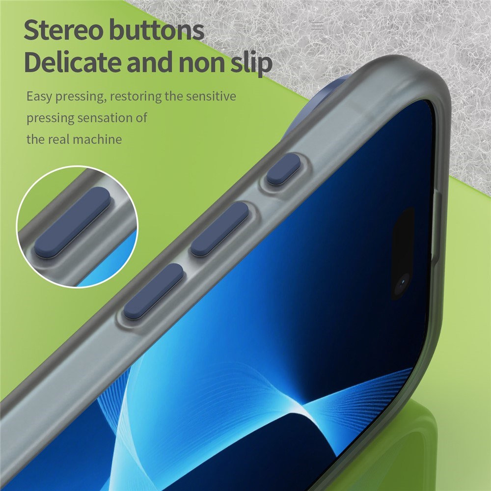 EIDERWOOD iPhone Air Hybrid Plast Skal - MagSafe Kompatibel - Matte Genomskinlig / Mörkblå