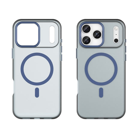 EIDERWOOD iPhone 17 Pro Max Hybrid Plast Skal - MagSafe Kompatibel - Matte Genomskinlig / Mörkblå