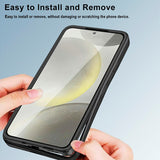 EIDERWOOD Samsung Galaxy S25 FE 2-i-1 Plast Skal m. Inbyggt Skärmskydd - Grön