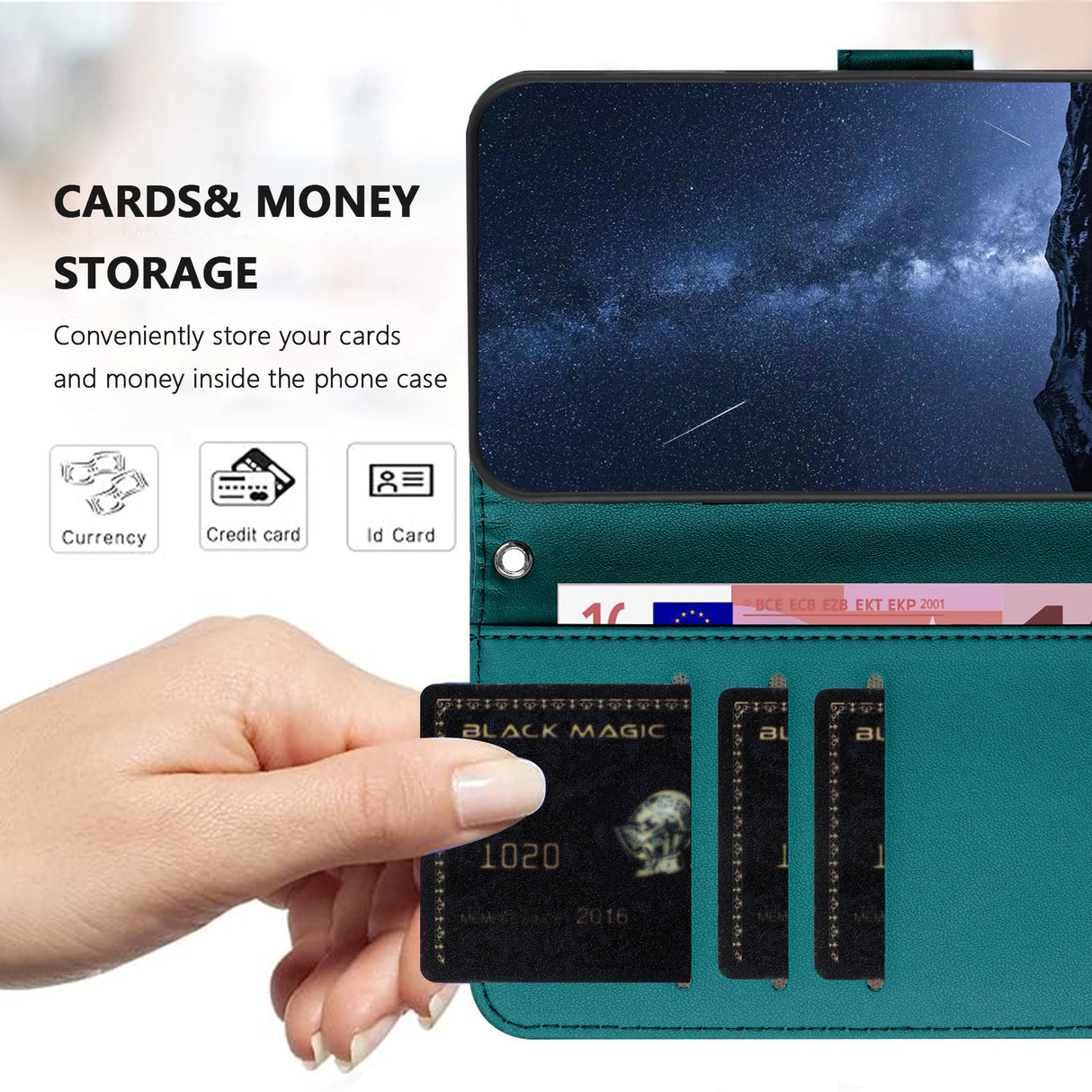 Nothing CMF Phone 2 Pro EIDERWOOD Konstläder Flip Fodral m. Kortficka - Grön