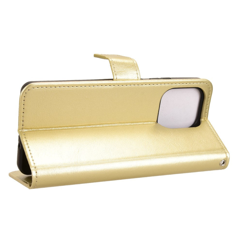 EIDERWOOD Motorola Moto G86 Power Konstläder Fodral med Kortfack & Ståfunktion - Guld