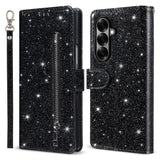 EIDERWOOD Samsung Galaxy Z Fold7 Glitter Fodral m. Plånbok & Rem - Svart