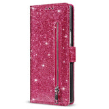 EIDERWOOD Samsung Galaxy Z Fold7 Glitter Fodral m. Plånbok & Rem - Rosa