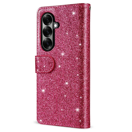EIDERWOOD Samsung Galaxy Z Fold7 Glitter Fodral m. Plånbok & Rem - Rosa