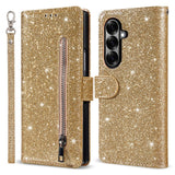 EIDERWOOD Samsung Galaxy Z Fold7 Glitter Fodral m. Plånbok & Rem - Guld