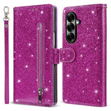 EIDERWOOD Samsung Galaxy Z Fold7 Glitter Fodral m. Plånbok & Rem - Lila