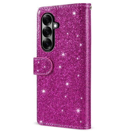 EIDERWOOD Samsung Galaxy Z Fold7 Glitter Fodral m. Plånbok & Rem - Lila