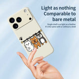 iPhone 17 Pro Flexibelt Plast Skal m. Djurmotiv - Beige
