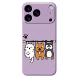 iPhone 17 Pro Flexibelt Plast Skal m. Djurmotiv - Lila