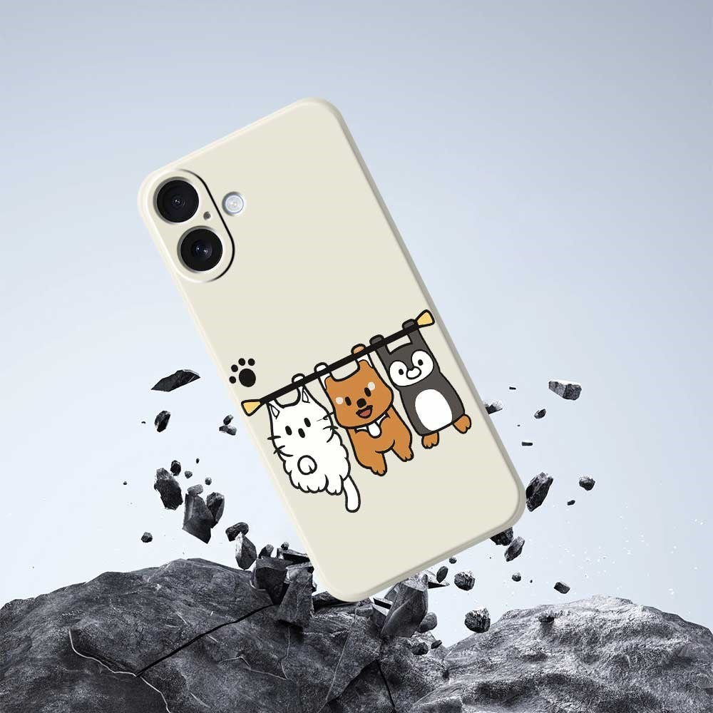 iPhone 17 Flexibelt Plast Skal m. Djurmotiv - Beige