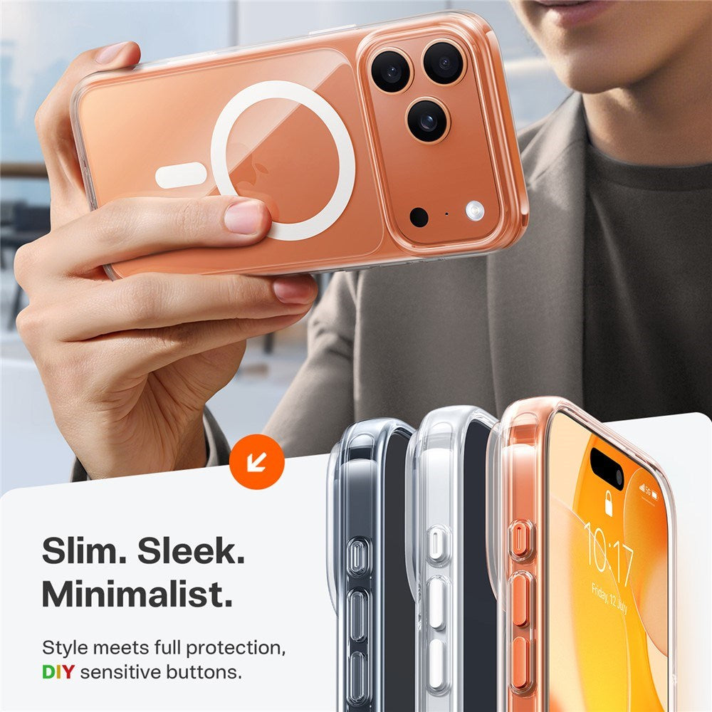 TORRAS iPhone 17 Pro Guardian Magnetic Hybrid Skal - MagSafe Kompatibel - Genomskinlig