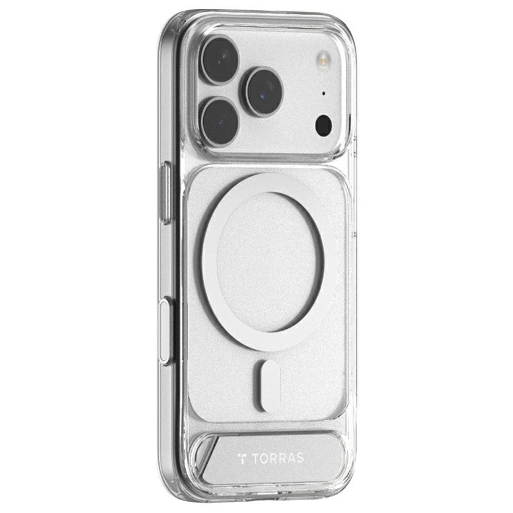 TORRAS iPhone 17 Pro Max Pstand Hybrid Skal m. Kickstand - MagSafe Kompatibel - Genomskinlig