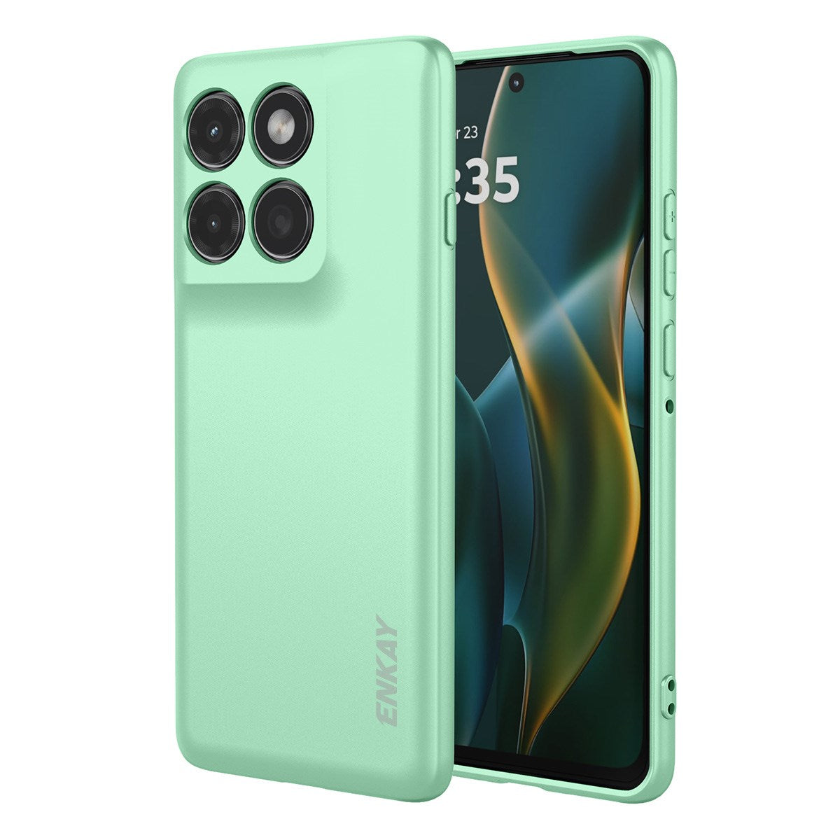 ENKAY Motorola Edge 60 Pro Silikon Skal - Ljusgrön