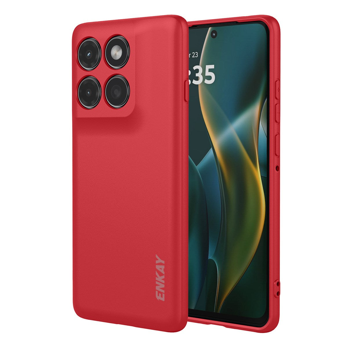 ENKAY Motorola Edge 60 Pro Silikon Skal - Röd