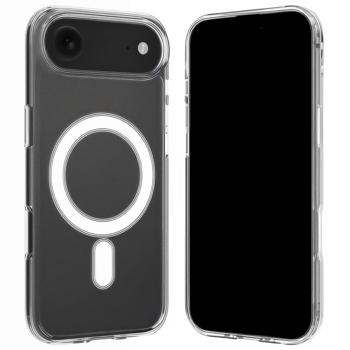 iPhone Air Hybrid Skal inkl. 2 x Skärmskydd - MagSafe Kompatibel - Genomskinlig / Vit