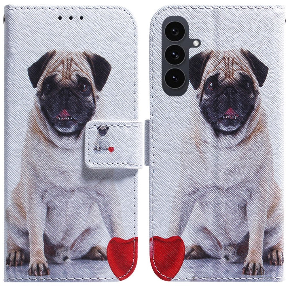 EIDERWOOD Samsung Galaxy S25 FE Konstläder Flip Fodral m. Motiv - Hund
