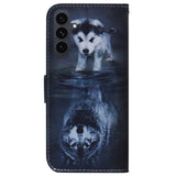 EIDERWOOD Samsung Galaxy S25 FE Konstläder Flip Fodral m. Motiv - Hund / Varg