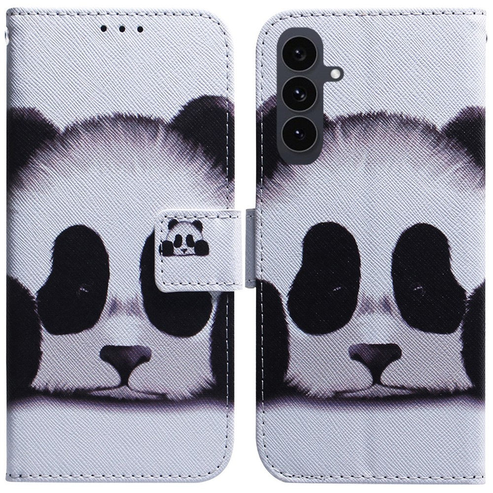 EIDERWOOD Samsung Galaxy S25 FE Konstläder Flip Fodral m. Motiv - Panda