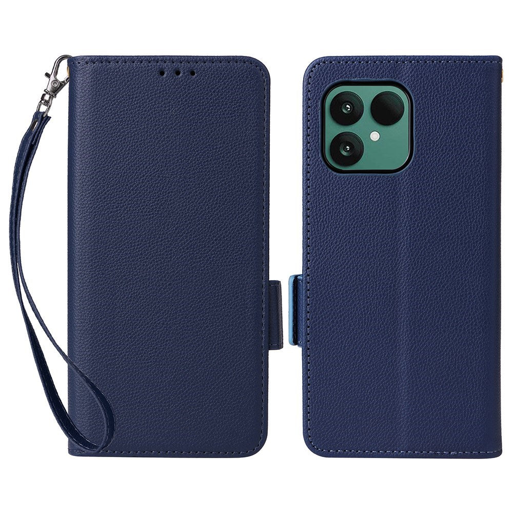 Fairphone (Gen. 6+ / Gen. 6) EIDERWOOD Konstläder Fodral m. Rem - Mörkblå