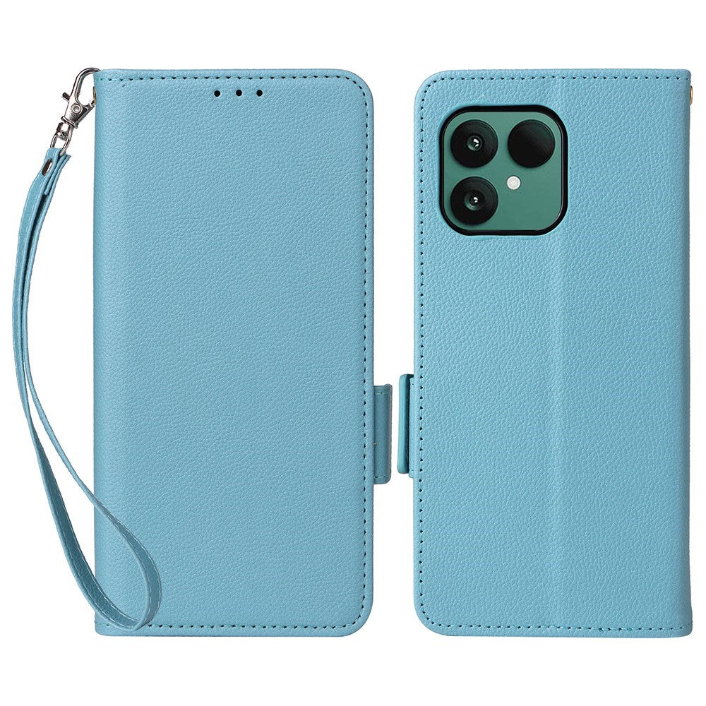 Fairphone (Gen. 6+ / Gen. 6) EIDERWOOD Konstläder Fodral m. Rem - Blå