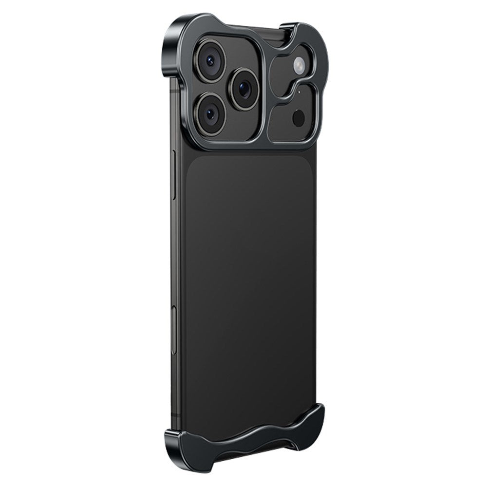 iPhone 17 Pro Max Tvådelat Metall Bumper Skal - Svart