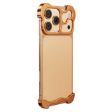 iPhone 17 Pro Max Tvådelat Metall Bumper Skal - Orange