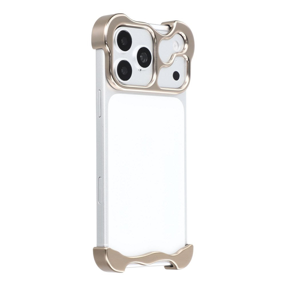 iPhone 17 Pro Max Tvådelat Metall Bumper Skal - Guld