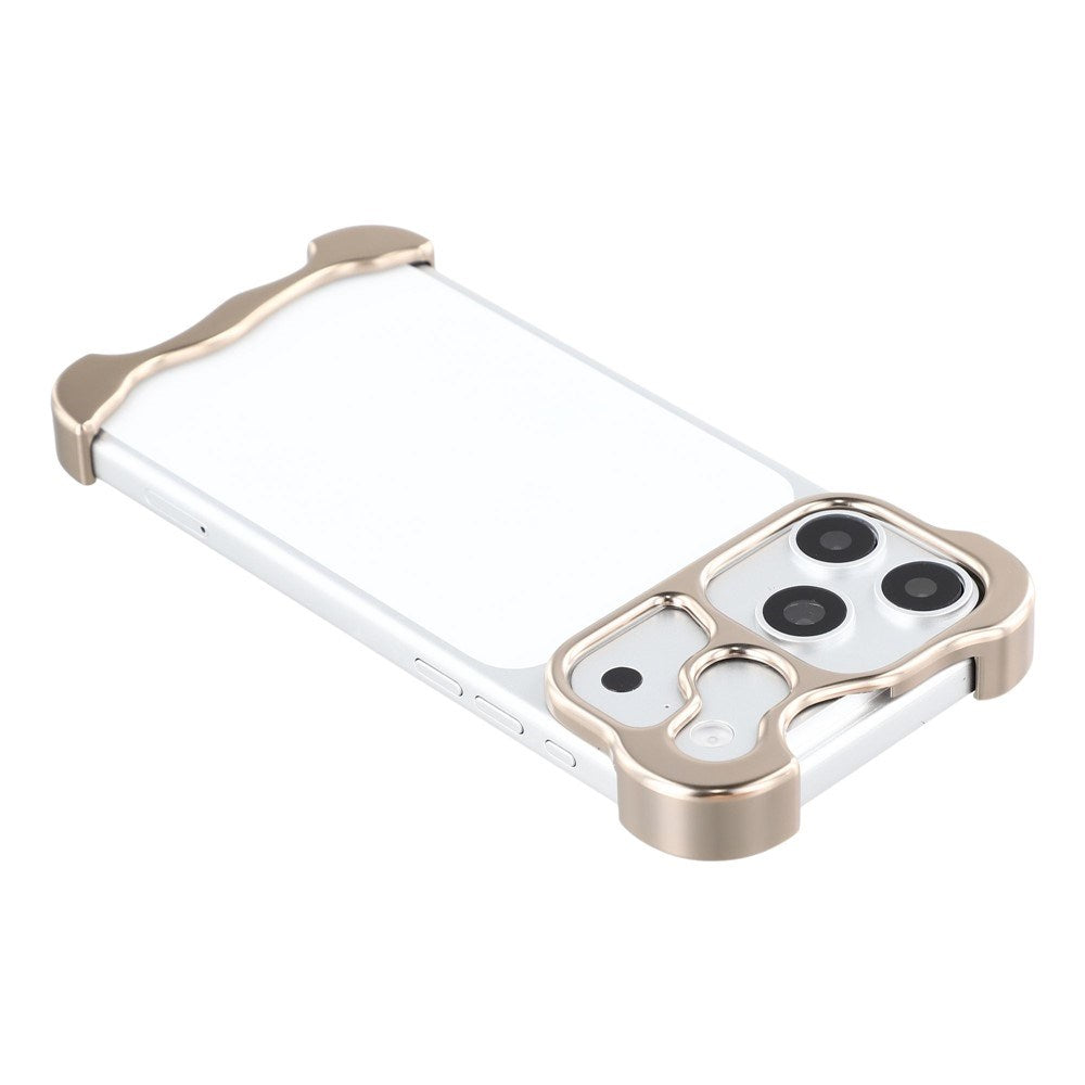 iPhone 17 Pro Max Tvådelat Metall Bumper Skal - Guld