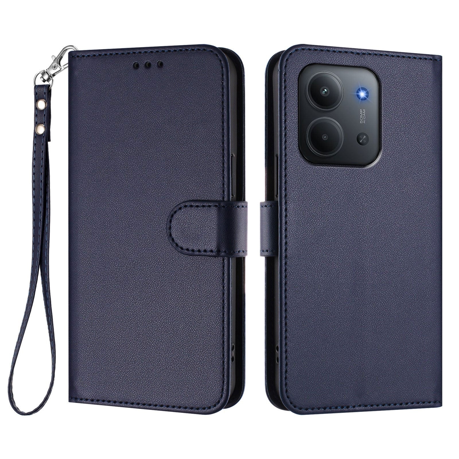 Xiaomi Redmi 15C (5G) / (4G) EIDERWOOD Fodral med Korthållare & Stativfunktion - Blå
