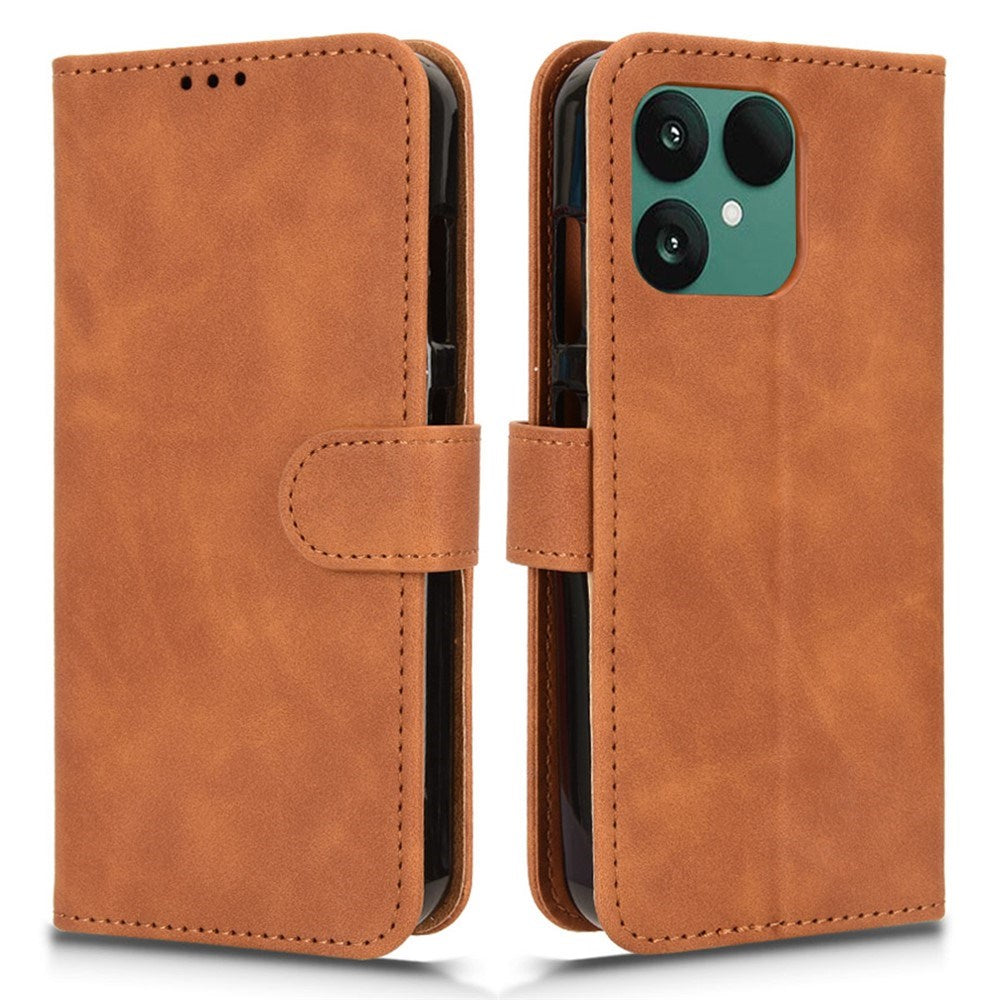 Fairphone 6 EIDERWOOD Konstläder Fodral m. Korthållare & Stativfunktion – Brun