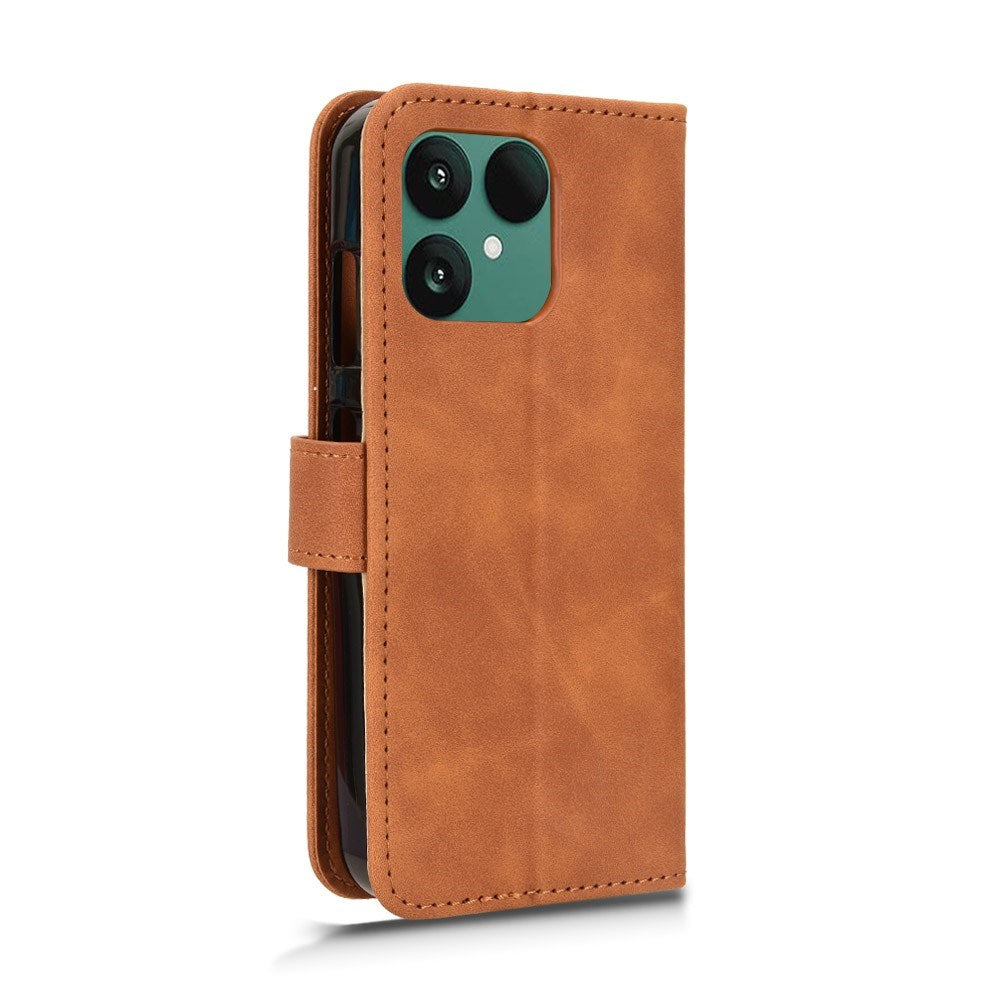 Fairphone 6 EIDERWOOD Konstläder Fodral m. Korthållare & Stativfunktion – Brun