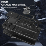 EIDERWOOD Motorola Moto G56 Hybrid Hantverkar Skal m. Kickstand & Cam Slider - Röd