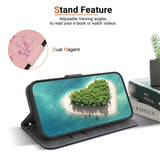 EIDERWOOD OnePlus Nord 5 Konstläder Fodral med Korthållare & Rem - Rosa Blommor