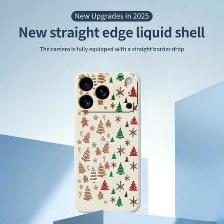 EIDERWOOD iPhone 17 Pro Jul Skal - Flexibel Plast - Pepparkaksgubbar & Julgranar / Beige