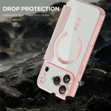EIDERWOOD iPhone 17 Pro Fodral med Genomskinlig Baksida - MagSafe Kompatibel - Rosa