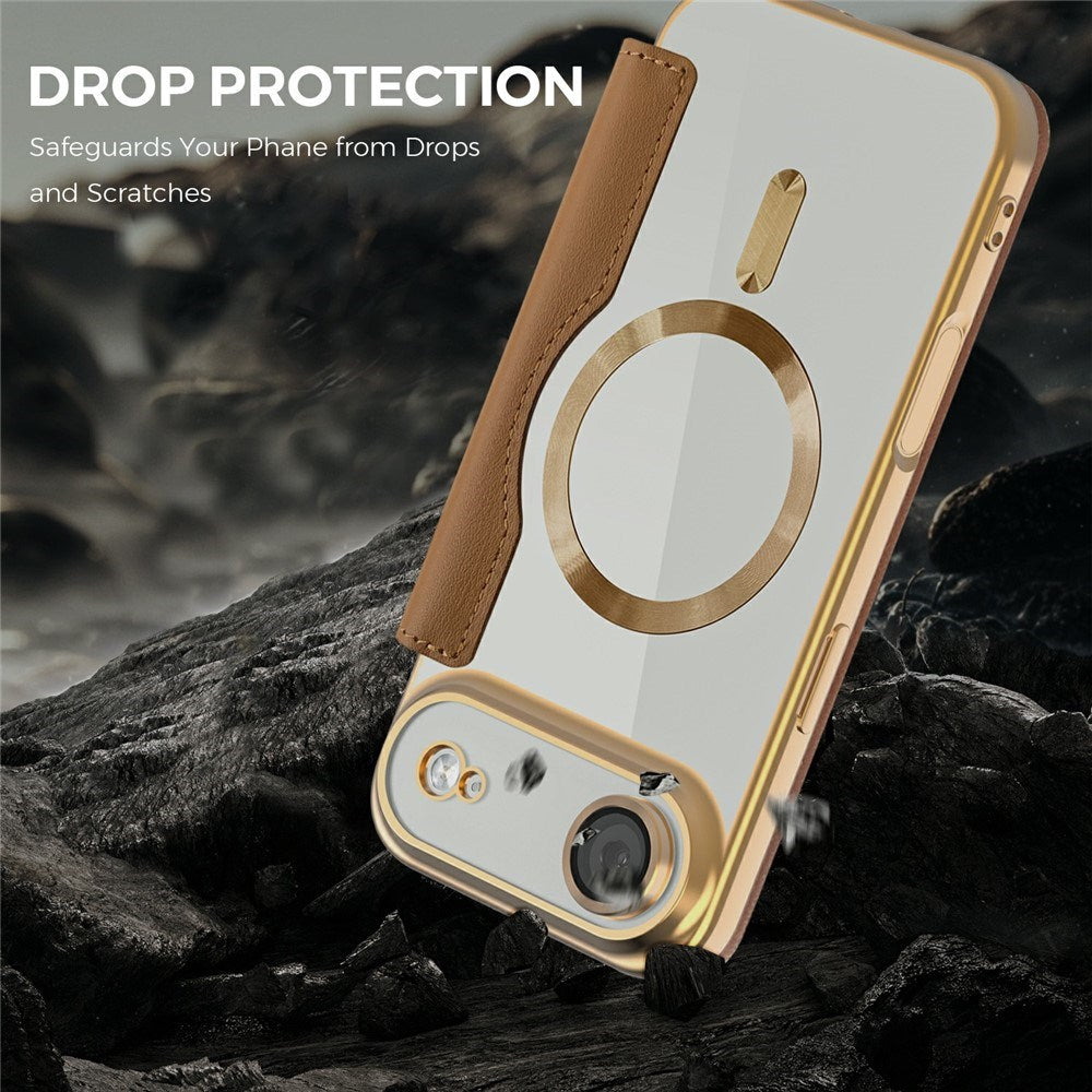 EIDERWOOD iPhone Air Fodral med Genomskinlig Baksida - MagSafe Kompatibel - Brun