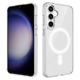 EIDERWOOD Samsung Galaxy S25 FE Hybrid Plast Skal - MagSafe Kompatibelt - Genomskinlig / Vit