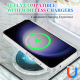 EIDERWOOD Samsung Galaxy S25 FE Hybrid Plast Skal - MagSafe Kompatibelt - Genomskinlig / Vit