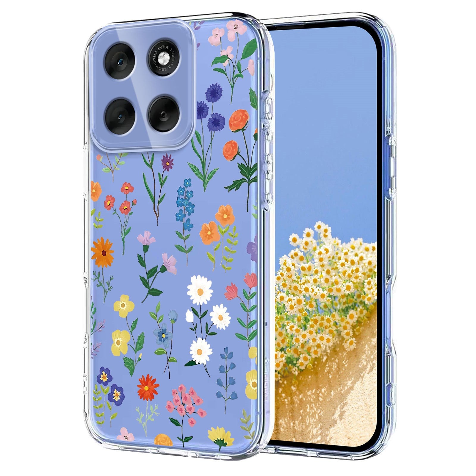 EIDERWOOD Motorola Moto G86 Flexibelt Plast Skal m. Print - Vilda Blommor