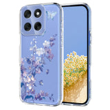 EIDERWOOD Motorola Moto G56 Flexibelt Plast Skal med Blommotiv - Genomskinlig / Violer