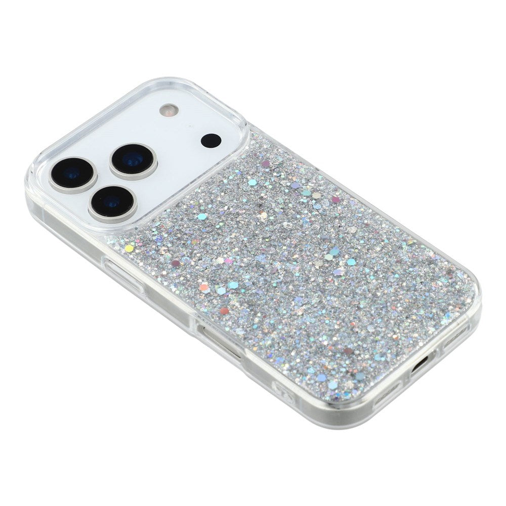 EIDERWOOD iPhone 17 Pro Glitter Skal - Silver