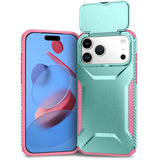 iPhone 18 Pro Max / 17 Pro Max EIDERWOOD Hybrid Plast Skal m. Cam Slider - Turkos / Rosa