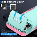 iPhone 18 Pro Max / 17 Pro Max EIDERWOOD Hybrid Plast Skal m. Cam Slider - Turkos / Rosa
