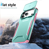 iPhone 18 Pro Max / 17 Pro Max EIDERWOOD Hybrid Plast Skal m. Cam Slider - Turkos / Rosa