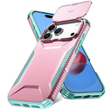 iPhone 18 Pro Max / 17 Pro Max EIDERWOOD Hybrid Plast Skal m. Cam Slider - Rosa / Turkos