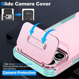 iPhone 18 Pro Max / 17 Pro Max EIDERWOOD Hybrid Plast Skal m. Cam Slider - Rosa / Turkos