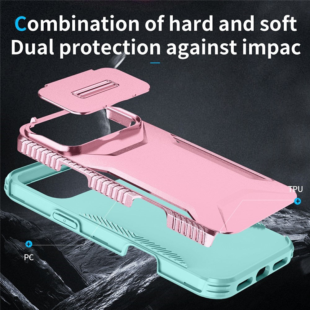 iPhone 18 Pro Max / 17 Pro Max EIDERWOOD Hybrid Plast Skal m. Cam Slider - Rosa / Turkos
