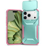 iPhone 18 Pro / 17 Pro EIDERWOOD Hybrid Plast Skal m. Cam Slider - Turkos / Rosa