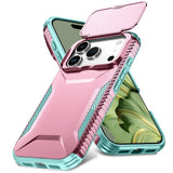 iPhone 18 Pro / 17 Pro EIDERWOOD Hybrid Plast Skal m. Cam Slider - Rosa / Turkos