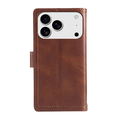 iPhone 18 Pro / 17 Pro EIDERWOOD Konstläder Fodral m. Plånbok - Mörkbrun